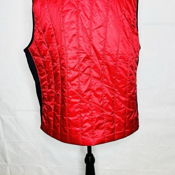 Chico’s Zenergy Whitley Puffer Vest Sz XL 16 Chicos 3 Lightweight Silky Red - Picture 9 of 9